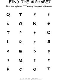 Find the Letter T - Find Alphabets