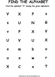 Find the Letter X - Find Alphabets