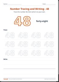Number Tracing and Writing - 48