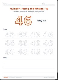 Number Tracing and Writing - 46