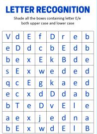 Identify Uppercase and Lowercase Letter E - Letter Recognition