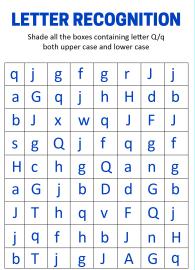 Identify Uppercase and Lowercase Letter Q - Letter Recognition