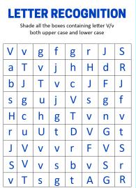 Identify Uppercase and Lowercase Letter V - Letter Recognition