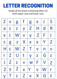Identify Uppercase and Lowercase Letter Z - Letter Recognition