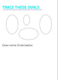 Learning Shapes - Trace and Draw a Oval