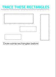 Learning Shapes - Trace and Draw a Rectangle