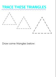 Learning Shapes - Trace and Draw a Triangle