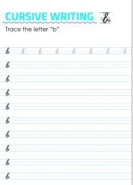 Letter b - Lowercase Cursive Writing