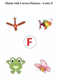 Letter F sound word pictures - Matching Letters to Pictures