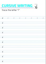 Letter i - Lowercase Cursive Writing