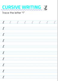Letter l - Lowercase Cursive Writing