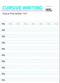 Letter m - Lowercase Cursive Writing