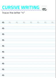 Letter n - Lowercase Cursive Writing