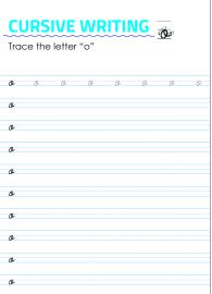 Letter o - Lowercase Cursive Writing