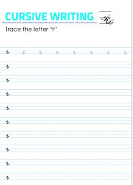 Letter r - Lowercase Cursive Writing