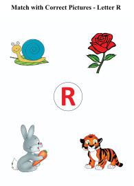 Letter R sound word pictures - Matching Letters to Pictures