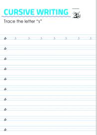 Letter s - Lowercase Cursive Writing