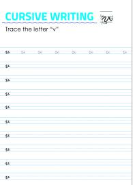 Letter v - Lowercase Cursive Writing