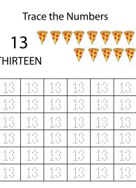 Number Tracing 13 - Count and Trace the Numbers