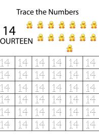 Number Tracing 14 - Count and Trace the Numbers