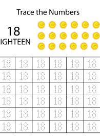 Number Tracing 18 - Count and Trace the Numbers