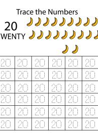 Number Tracing 20 - Count and Trace the Numbers