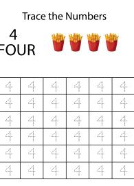 Number Tracing 4 - Count and Trace the Numbers