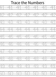 Number Tracing - 41-50