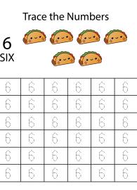 Number Tracing 6 - Count and Trace the Numbers