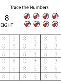 Number Tracing 8 - Count and Trace the Numbers