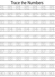 Number Tracing - 81-90
