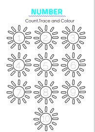 Numbers 1-10 tracing
