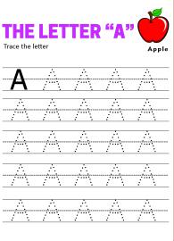 Practice Capital Letter A - Uppercase Letter Tracing