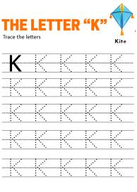 Practice Capital Letter K - Uppercase Letter Tracing