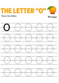Practice Capital Letter O - Uppercase Letter Tracing