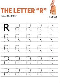 Practice Capital Letter R - Uppercase Letter Tracing