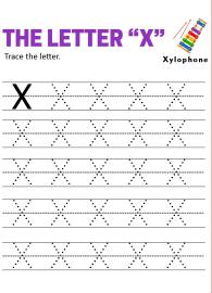 Practice Capital Letter X - Uppercase Letter Tracing