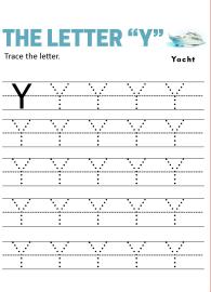 Practice Capital Letter Y - Uppercase Letter Tracing