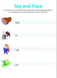 Say and Trace: Letter H Beginning Sound Words