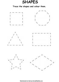Shapes Tracing and Coloring