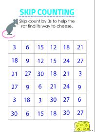 Skip Counting by 3s Puzzle - Skip Counting Maze
