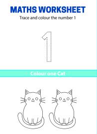 Trace, Count and Color Number 1