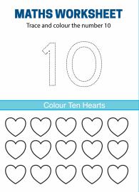 Trace, Count and Color Number 10