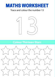 Trace, Count and Color Number 13