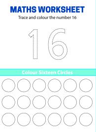Trace, Count and Color Number 16