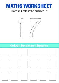 Trace, Count and Color Number 17