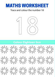 Trace, Count and Color Number 18