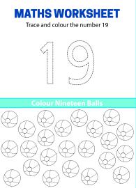 Trace, Count and Color Number 19
