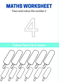 Trace, Count and Color Number 4