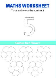Trace, Count and Color Number 5